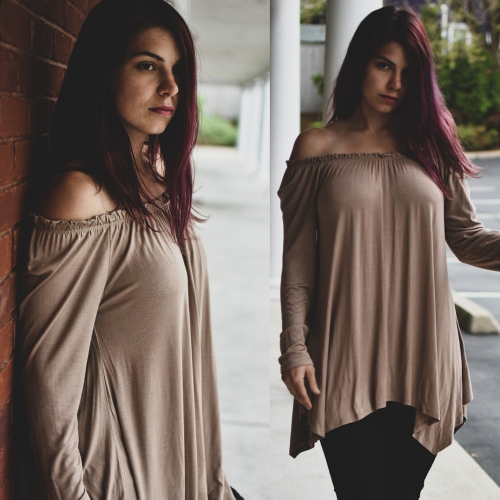 LONG SLEEVE SHARKBITE HEM TUNIC